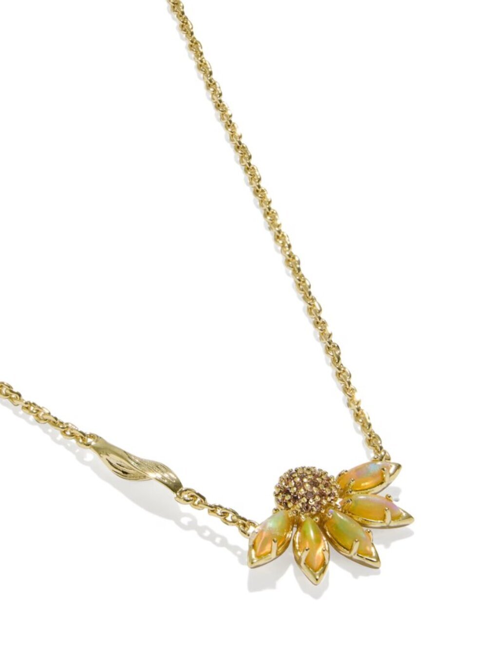 Anya Flower Gold Short Pendant Necklace - Picture 2 of 5